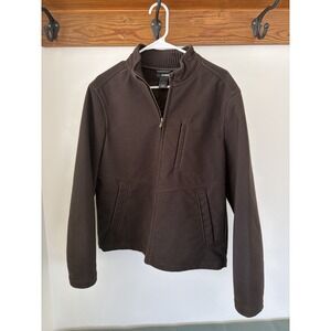 Clairborne Men's Brown Soft Shell Jacket Size M Zip Front Pockets Full Zip